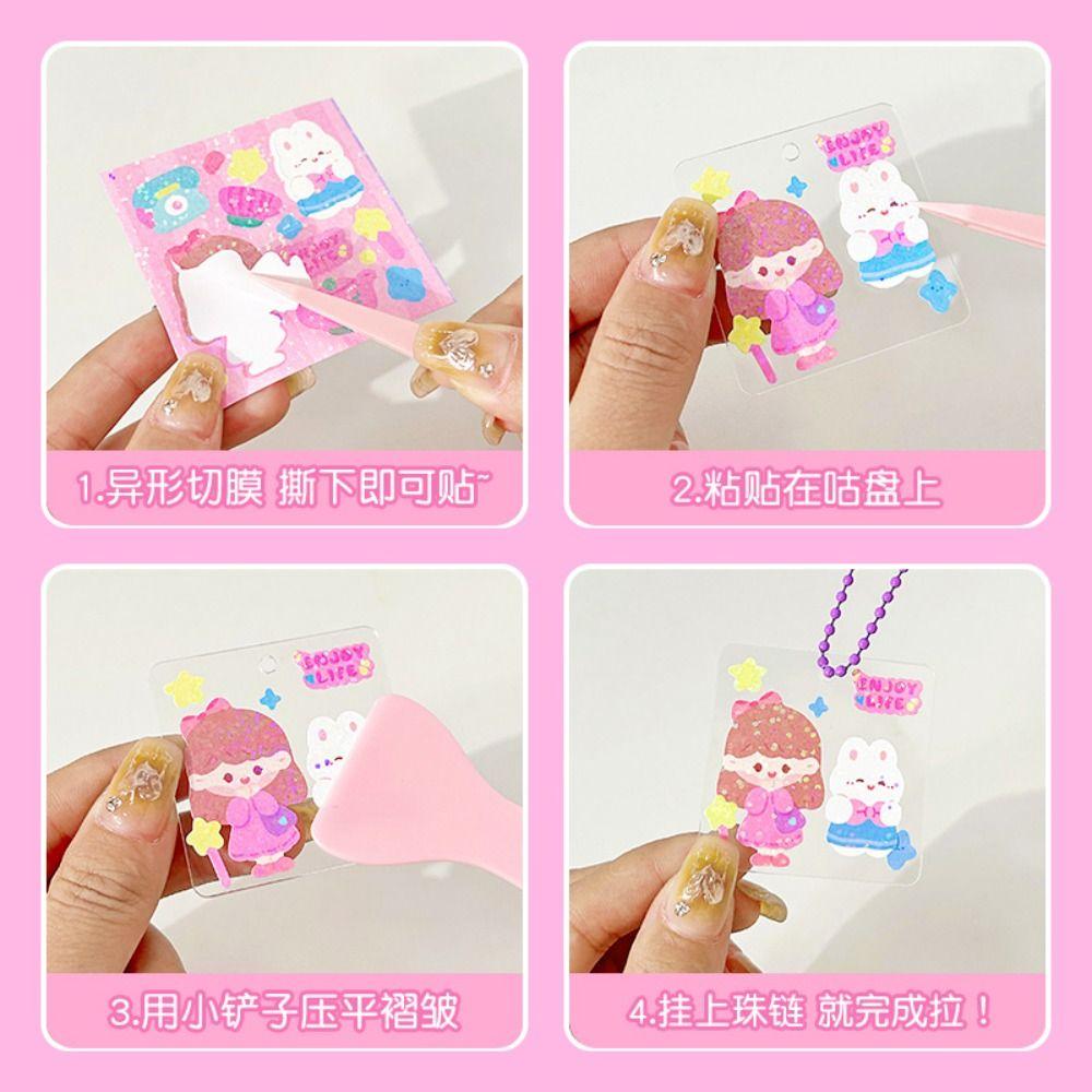 Storage Box DIY Handbook Material Sticker Guka Sticker Set DIY Keyring DIY Keychain Making Kit