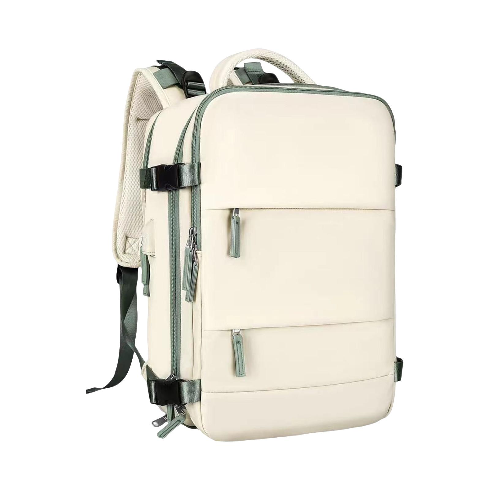 

Унисекс Дорожная сумка для отдыха, Ручная кладь для посадки, Рюкзак для компьютера большой вместимости с сухим и мокрым отделением, Дорожный рюкзак для мужчин и женщин, One Size бежевый