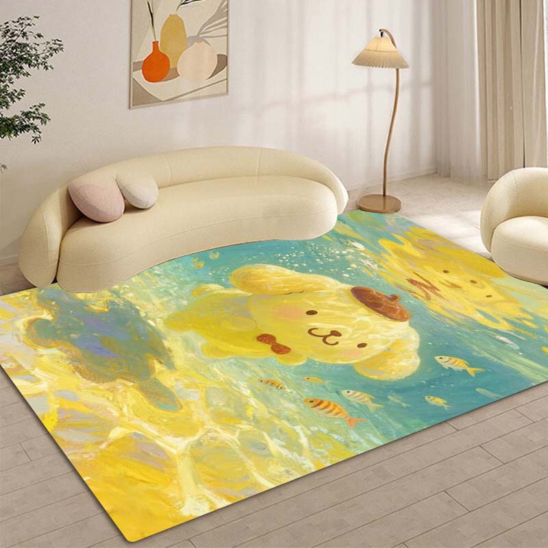 New Pom Pom Purin Cartoon Carpet for Bedroom, Living Room, Home, Sofa Decoration, Children's Play Decoration, Floor Mat Gift