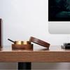 ash tray Walnut Wood Ashtray Detachable Stainless Steel Ashtray Round Portable Ashtray for Indoor and Outdoor Home Office Garden etc ash trays