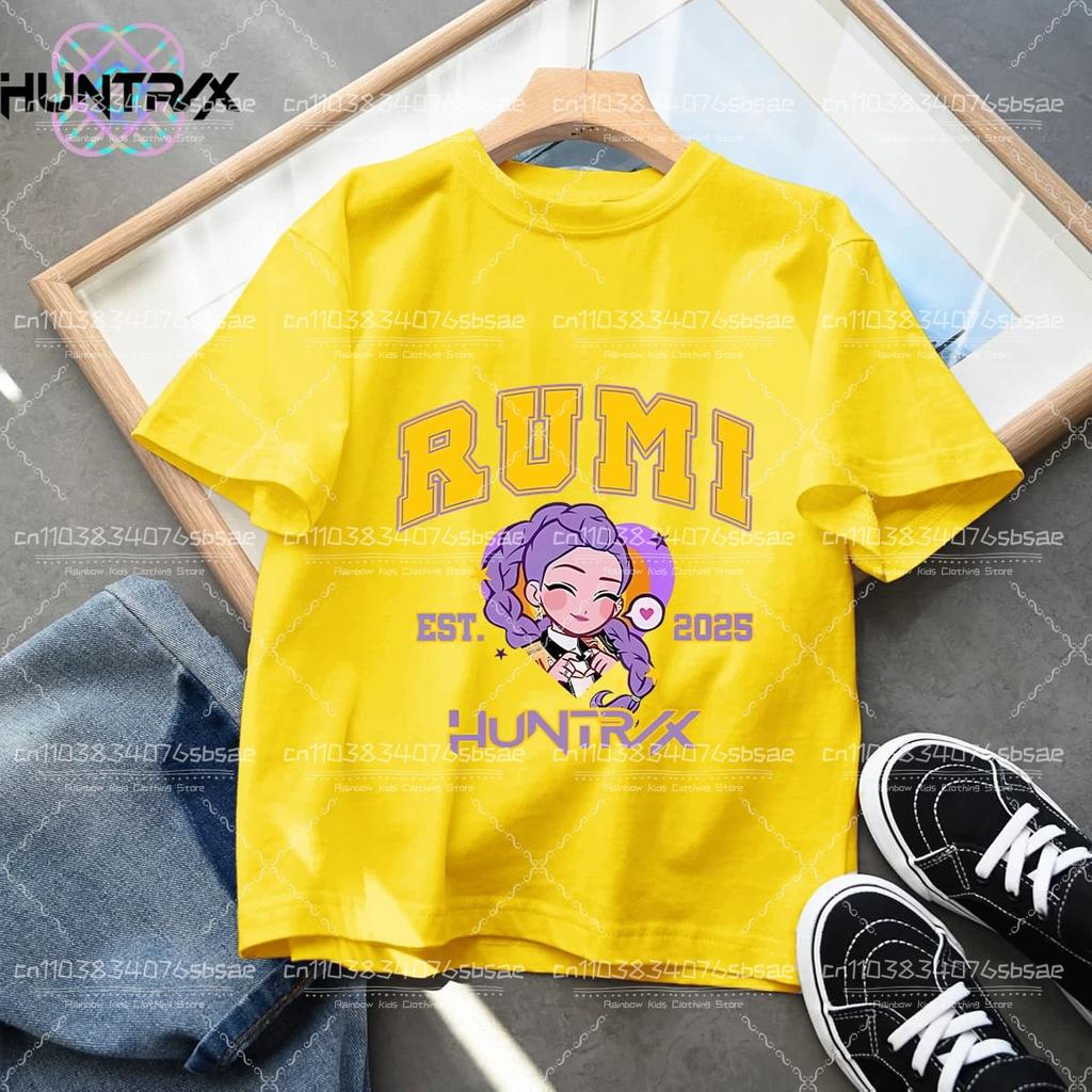 Saja Chlapecké tričko Anime Kpop Lovci démonů Dětská trička Dětské oblečení 2025 Nové Letní Ležérní Chlapci Dívky Topy s krátkým rukávem