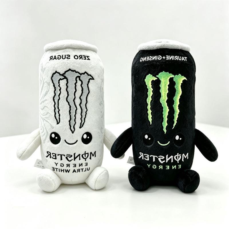 New Cute Zero Sugar Monster Energy Drink Plush Toy Cute Simulation Energy Drink Can Stuffed Doll Multi Color Soft Figure Home Decor Collectible Gift