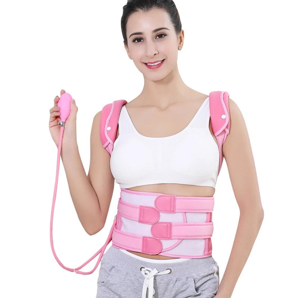 

Durable And Safe 1Set Inflatable Back Brace Posture Correctorback Lumbar Adjustable Support Shoulder Posture Support For Improve Posture Provide S For Waist 65-78cm
