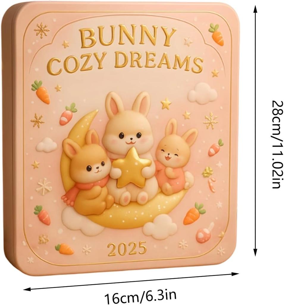 Rabbit Ornament 2025 Christmas Advent Calendar Warm-Hearted Rabbit Dreamland 24 Days Christmas Countdown Calendar Xmas Decor