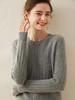 Women's Cashmere Cable Knit Pullover – Round Neck, Long Sleeve, Warm Loose Fit Sweater for Autumn and Winter
