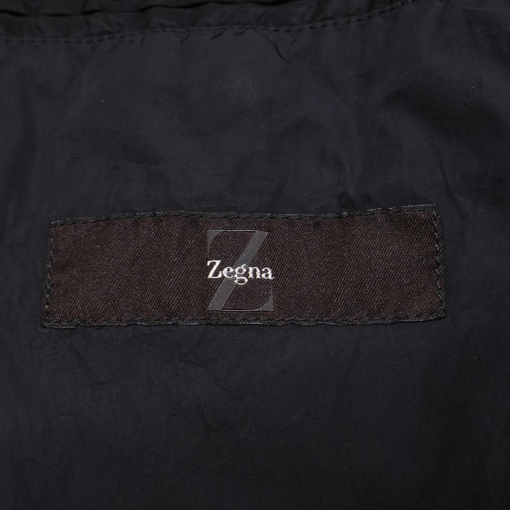 ZEGNA Black nylon military coat coat 52 blackUsed
