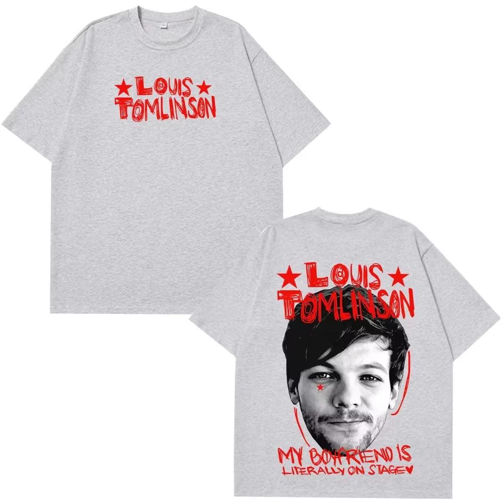 Summer Men Women T-Shirt Singer Louis Tomlinson Fashion Printed T-shirt  Casual Short Sleeve Vintage T-shirts