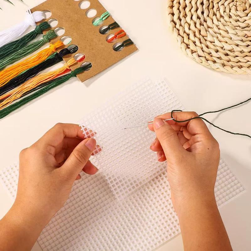 DIY Latch Hook Plastic Mesh Mat 33x50CM Reusable Rug Making Accessory for Handmade Crafts Hobbyists