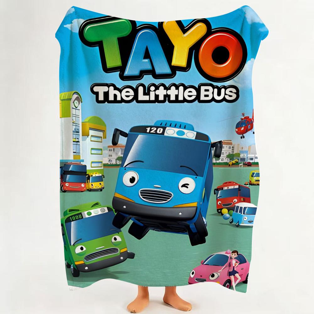 Film Tayo Malý autobus Hodit Flanelová přikrývka Vhodné na pohovku Obývací pokoj Ložnici