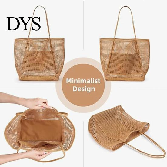 Foldable Waterproof Pouch Storage Bag with Built-in Pocket Design Travel Tote Lightweight Small Compartment Compact Gym Beach for Swimsuits