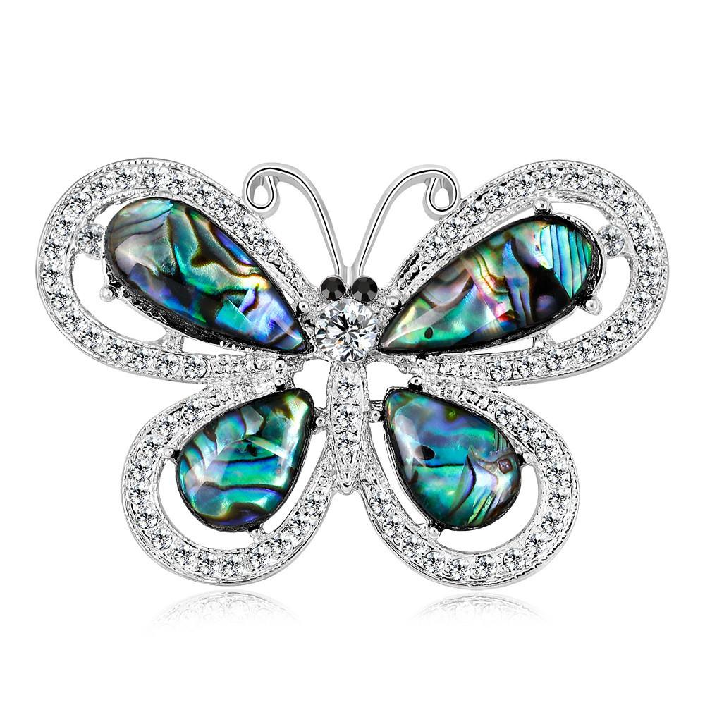 

Fashion Butterfly Brooch With Natural Abalone Shell For Women Gift And Casual Wear