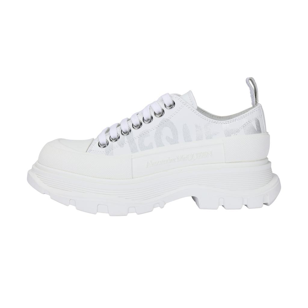 Alexander McQueen Tread Slick Leather Low top Sports Casual Shoes Women's White 679530WIABD9071