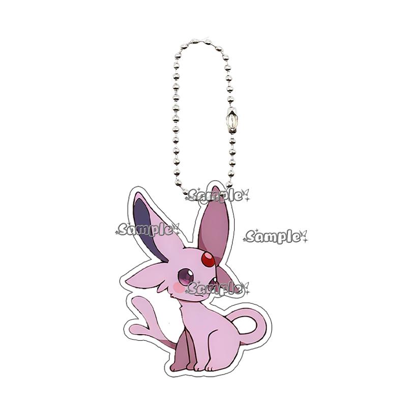 PKM Umbreon Jolteon Glaceon Vaporeon Eevee Anime Cartoon Accessory Acrylic Keychain Backpack Decoration Charm Pendant Gifts Toys