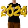 New Year 2024 Number Foil Balloons Happy New Year Eve Party Favors Supplies Garland Photo Props Christmas Decorations Navidad