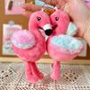 Adorable Mini Flamingo Plush Toy Soft Pink Stuffed Animal Keychain Accessory