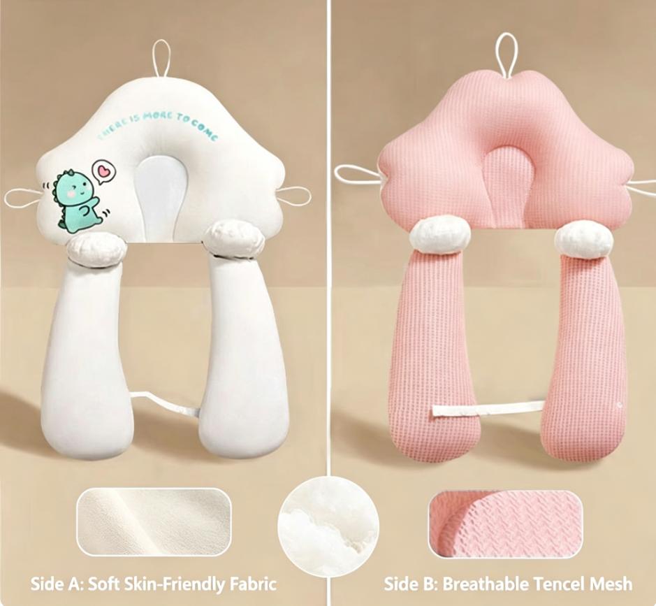Newborn Baby Sleep Pillow – Head Shaping & Hugging Design for Comfort, Prevents Flat Head Syndrome, Portable Infant Cushion