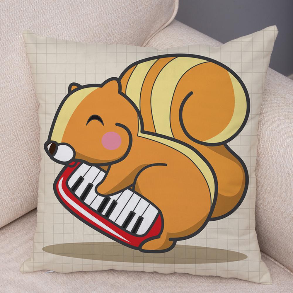 Cute Cartoon Animal Cushion Cover T Rex Dinosaur Unicorn Cat Dog Print Kids Room Decorative Pillow Case Home Gift
