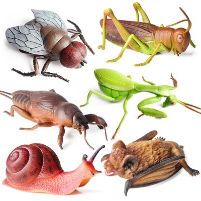 Oenux Insekt Tier Wild Reptil Modell Weich TPR Gottesanbeterin Eidechse Chamäleon Stubenfliege Gecko Actionfiguren Halloween Streich Kinderspielzeug