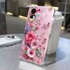 Phone Case For Xiaomi 13 12 11 Lite 5G 14 13 14T 13T 12T For Xiaomi 17 Pro Max Diamond Pearl Butterfly Pattern Transparent Cover