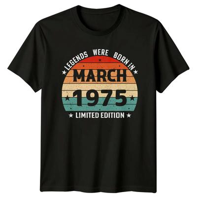 Legends Were Born Unisexs TShirt March Vintage 49th Birthday Gift For Him