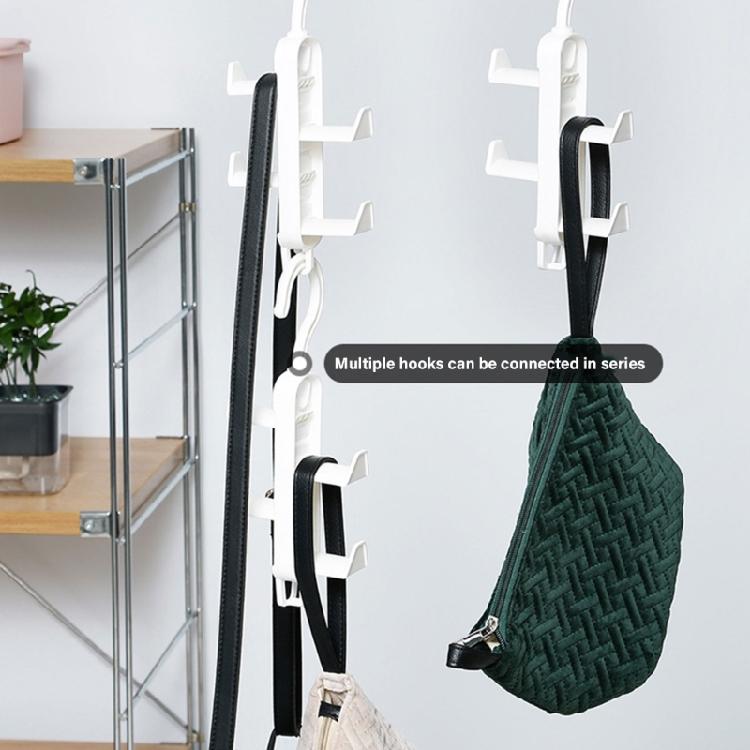 Durable Plastic Materials Hanging Hook Versatile Clothes Rack Organizers with Multiple Hanger for Home and Closet Use