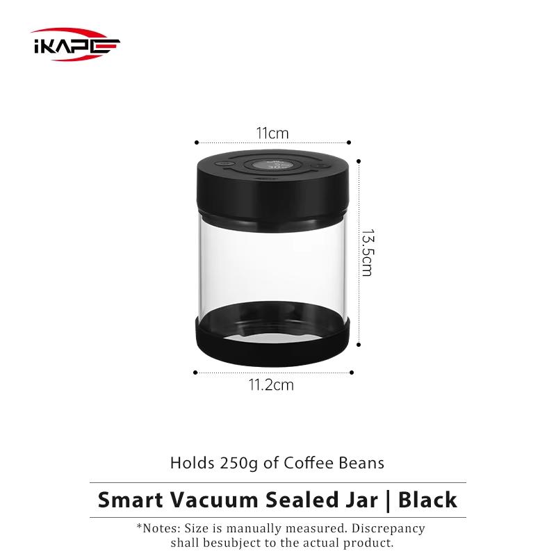 IKAPE Coffee Beans Vacuum Sealed Tank With Electric Digital Display,Coffee Beans Container,Home Kitchen Accessories 250g