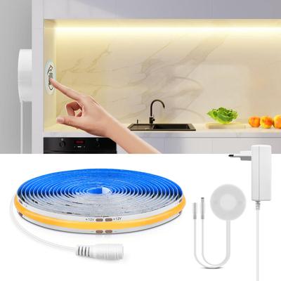 DC12V COB LED-Lichtleiste mit dimmbarem, durchdringbarem Holzspiegel, Acryl, kabelloser Hand-Sweep-Touch-Sensor-Schalter für Raumdekoration