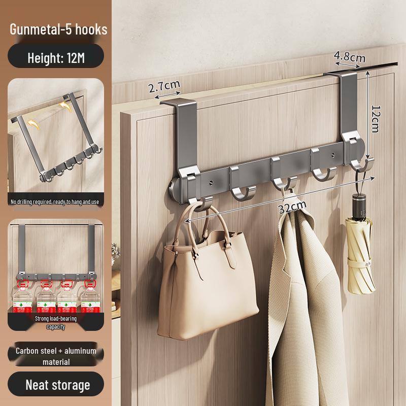 Silent Adhesive Wall-Mounted Clothes Hanger Hook for Bedroom Doors