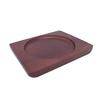 Endo Shoji Commercial Mini Round Steak Plate, Cast Iron and Natural Wood, PST08