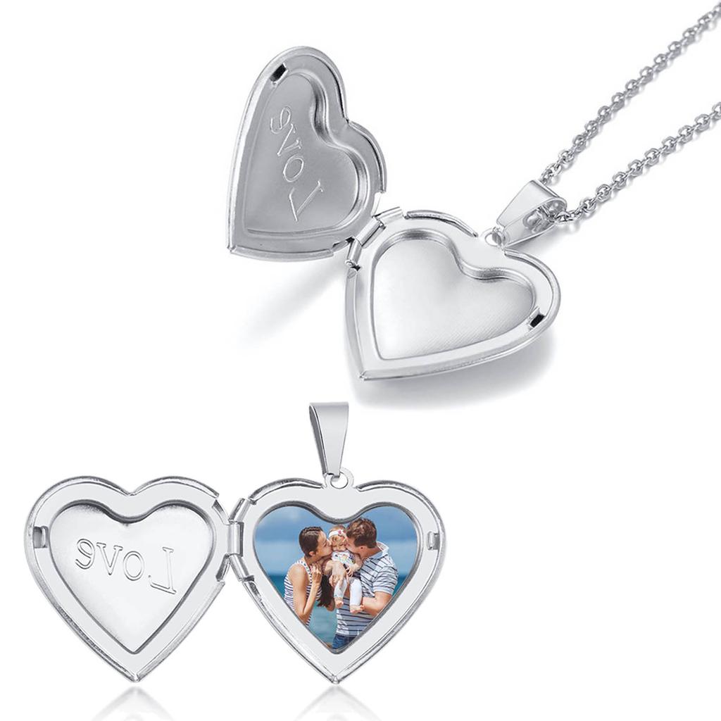 Elegant Choker Heart Shaped Locket Pendant Necklace Adjustable Length Clavicle Chain Ornament Fade Resistant Ornament