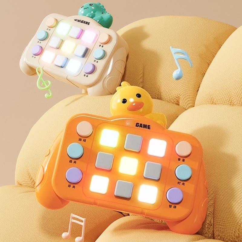 Montessori Cartoon Busy Board Sensory Toy with Light and Sound Kids' Pass The Game Decompression Games Quick Push Game Console