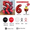 62pcs LadyBug Foil Balloons Garland Arch Kit Red Number Foil Ballon 1-9 Black Dot Happy Birthday Banner Party Decors Air Globos