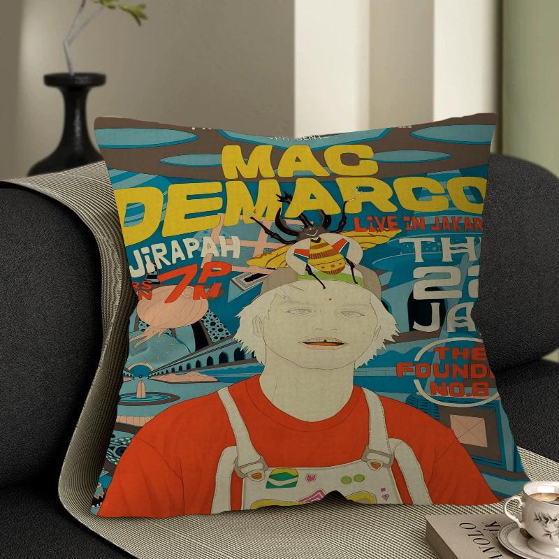 Mac Demarco Maple Design Cushion Cover Happy Autumn Harvest Decor Holiday Decorati Pillow Cover