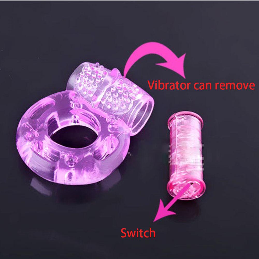 6pcs Finger Ring Vibrator Elastic Silicone Penis Vibrating Clitors Massager Cockring Toy Sex Toys,Adult Products for Men