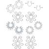 Lcolyoli 6 Pair Dummy Comforter Piercing Jewelry Adjustable Clip Nipple Ring Stainless Steel Non-Piercing Nipple for Women
