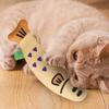 Catnip Toys for Cats Fish Shape Linen Kitten Teasing Toy 26cm/10.24 Inch Interactive Cat Kicking Toys Soft Catnip Crinkle Toys