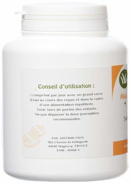 Complement tonus - complement vitalite herbes et plantes - hbmagnescomp200 - magnésium marin 200 comprimés 547 mg