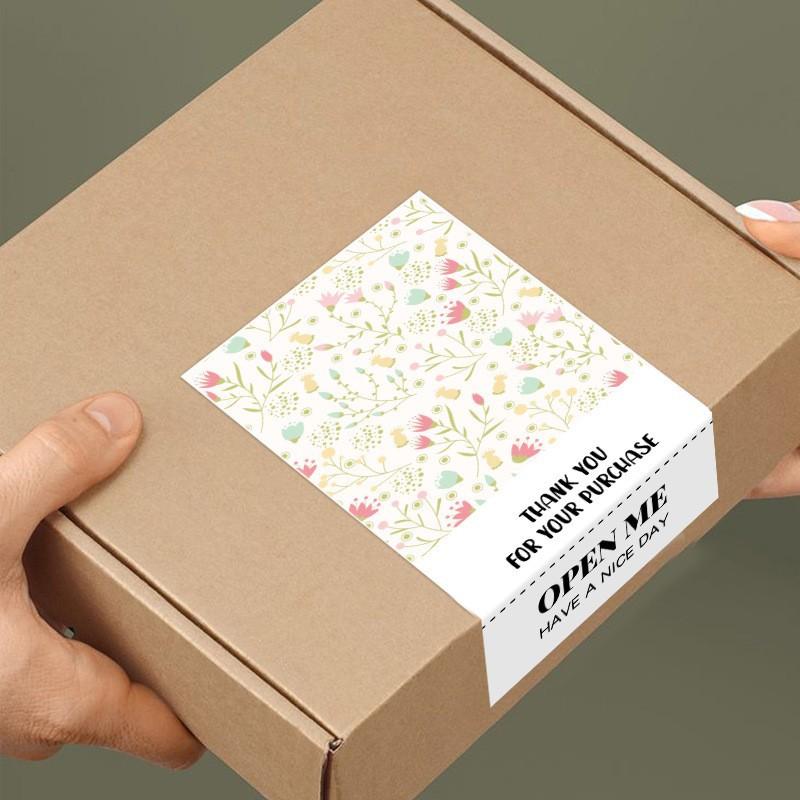 50 Aufkleber/Packung, Frische Kleine Blumenaufkleber, Dankesaufkleber, Flugzeugbox, Verschlussaufkleber, Geschenkboxverpackung, Dekoration, Klebeetiketten