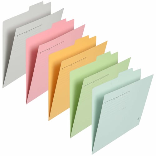 

Plus Individual Folder Recycled Paper A4-E Blue Green Yellow Pink Gray 87-120