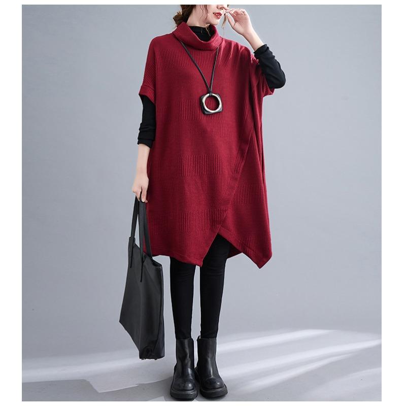 DIMANAF Women Pullovers Sweatshirts Thicken Plus Size Turtleneck Lady Tops Loose Bat Sleeve Shirts Dress Oversize Winter Autumn
