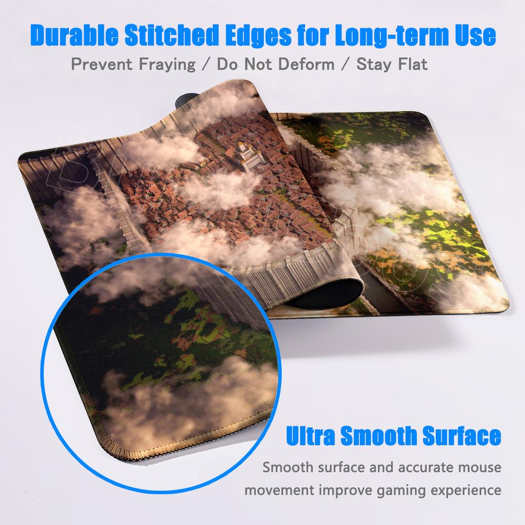 Selected 30 Anime Wallpapers Anime Attack On Titan Mouse Pad Non-slip Game Mousepad XXL Locking Edge PC Laptop Keyboard Desk Mat