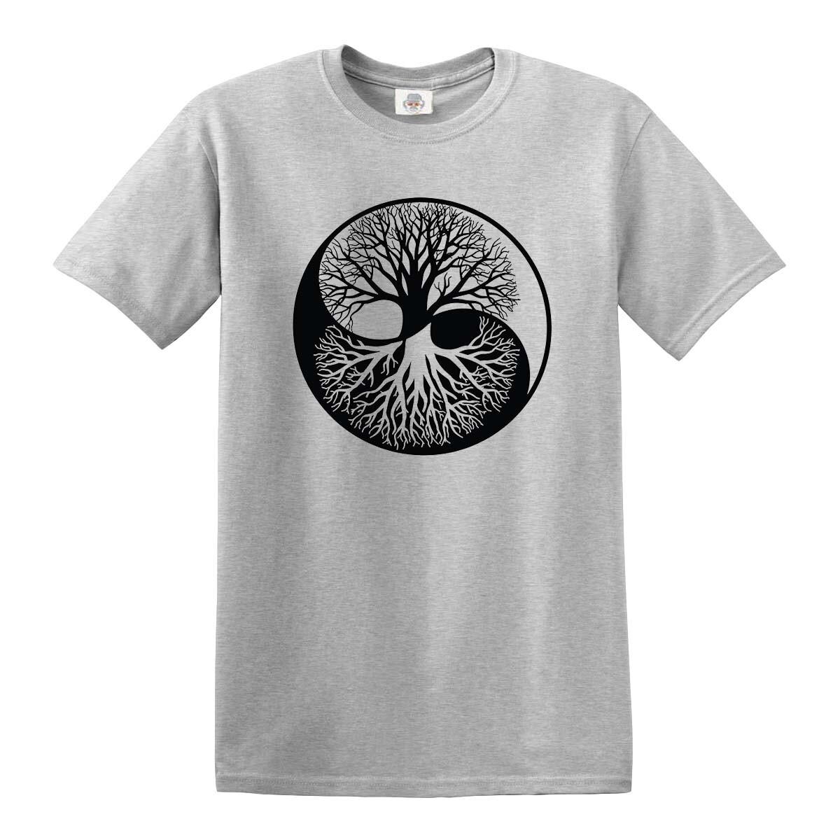 YIN YANG YGGDRASIL TREE T-Shirt Peace Tree of Life Celtic Tribal Tattoo Gift S разноцветный