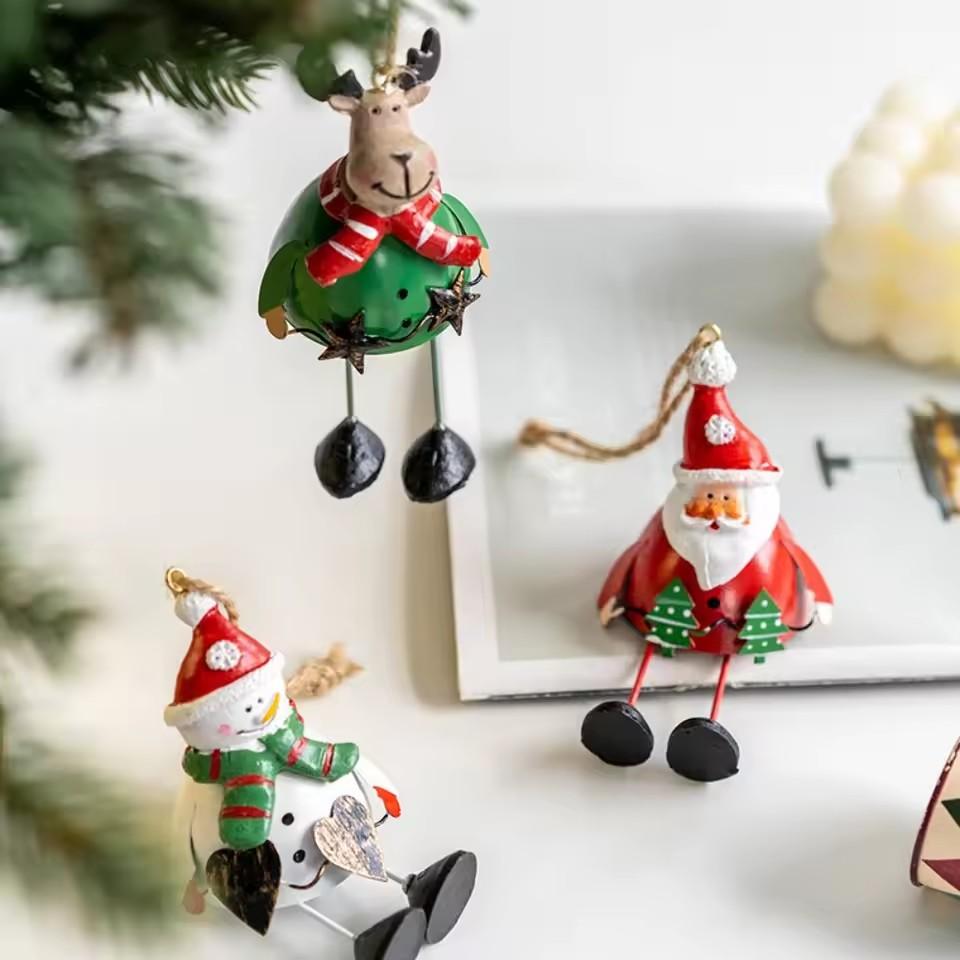 Christmas Retro Figurines Ornament Santa Claus Snowman Sleigh Tree Resin Decoration for Fairy Garden Doll House Home Decor