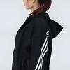 Adidas Solid Color Outdoor Casual Sports Zip-Up Hooded Jacket Women Jackets Black GF6946