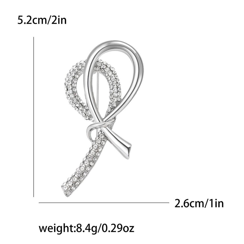 Modisches Temperament, Sinn für Nischendesign, Diamantbandbrosche, hochwertiger, schlichter, stimmungsvoller Pullover, Anzugnadel