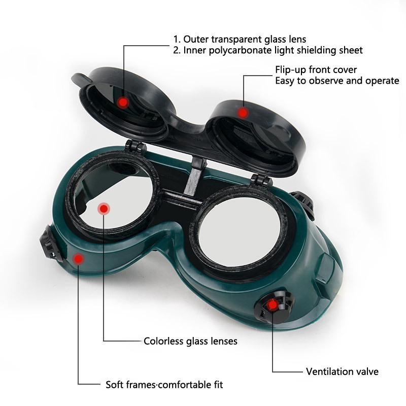 Protective Eyewear Protective Eyewear Anti-Impact Eyewear Welder'S Welding Dustproof Eyewear Goggles