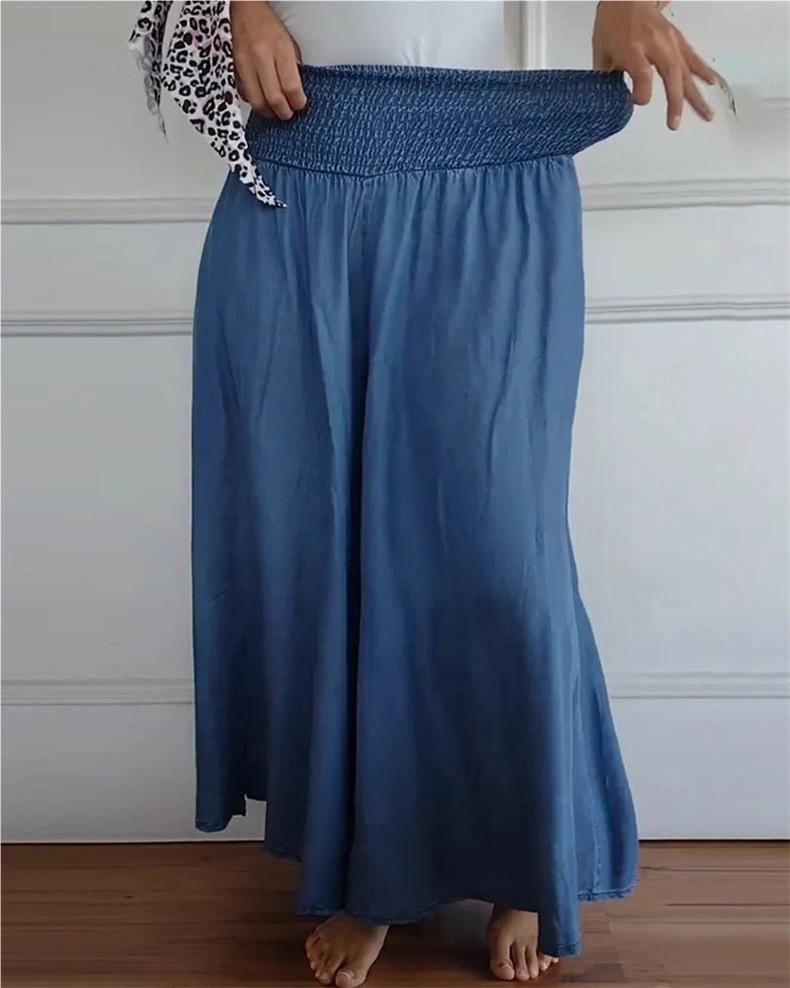 Women's Fashion Casual Pleated Wide-Leg Elastic Waist Trousers - 2026 Hot Seller in Europe