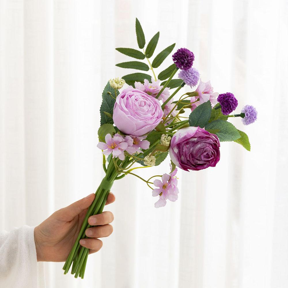 Artificial Flower Rose Bouquet For Wedding Decor Living Room Decoration, Wedding Hand Held Flower Simulation Rose Wedding Bouque