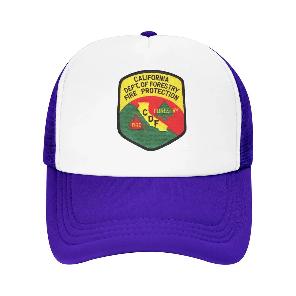 California Forestry Fire Camping Mesh Baseball Caps For Mens  Adult Male Beach Golf Hat Snapback Cap