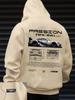 Felpa Casual da Uomo Stampa Alfabeto Vestibilità Larga Streetwear Pullover Felpa Grafica da Corsa Pile Calda Morbida Abbigliamento Maschile Femminile